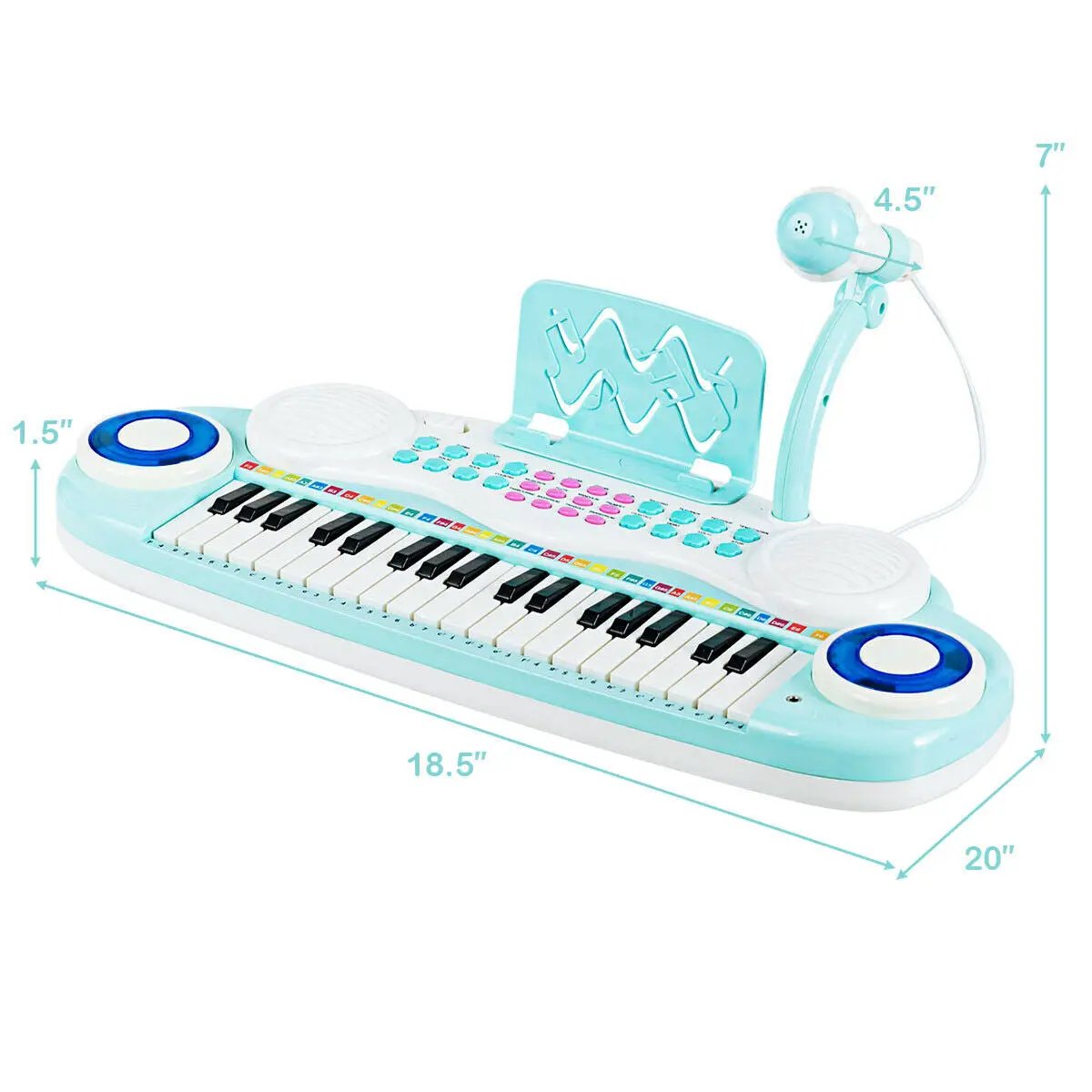 Multifunctional 37 Electric Keyboard Piano with Microphone, photo 4 of 9