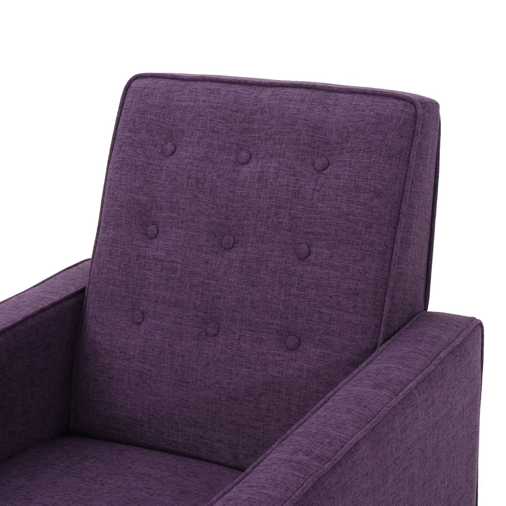 Mid-Century Modern Recliner With Button Tufted Waffle Stitch by HouseOfZazla