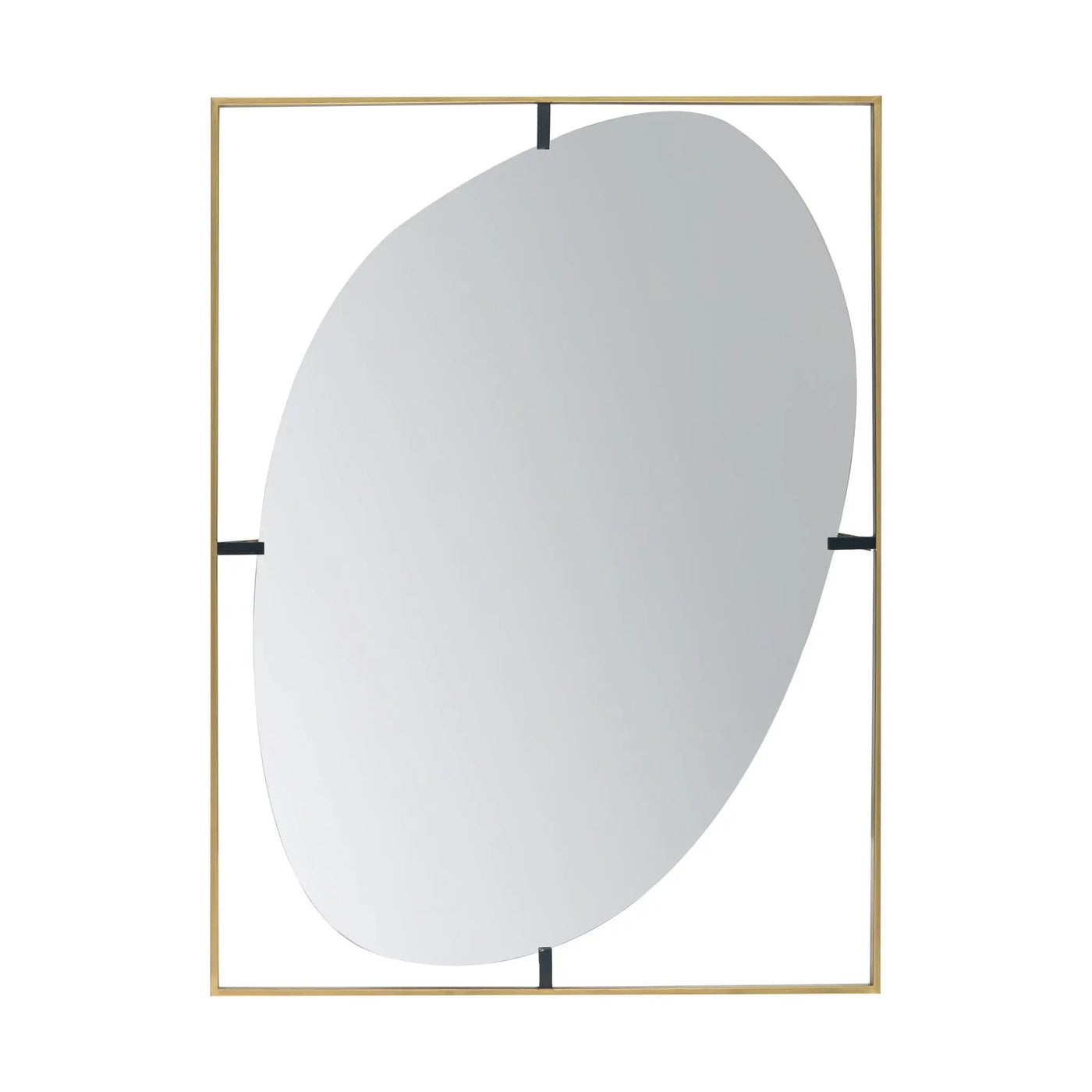 Poppy Mirror With Metal Frame Contemporary Design For Bathroom, Entryway Wall Decor by Unique Piece Furniture