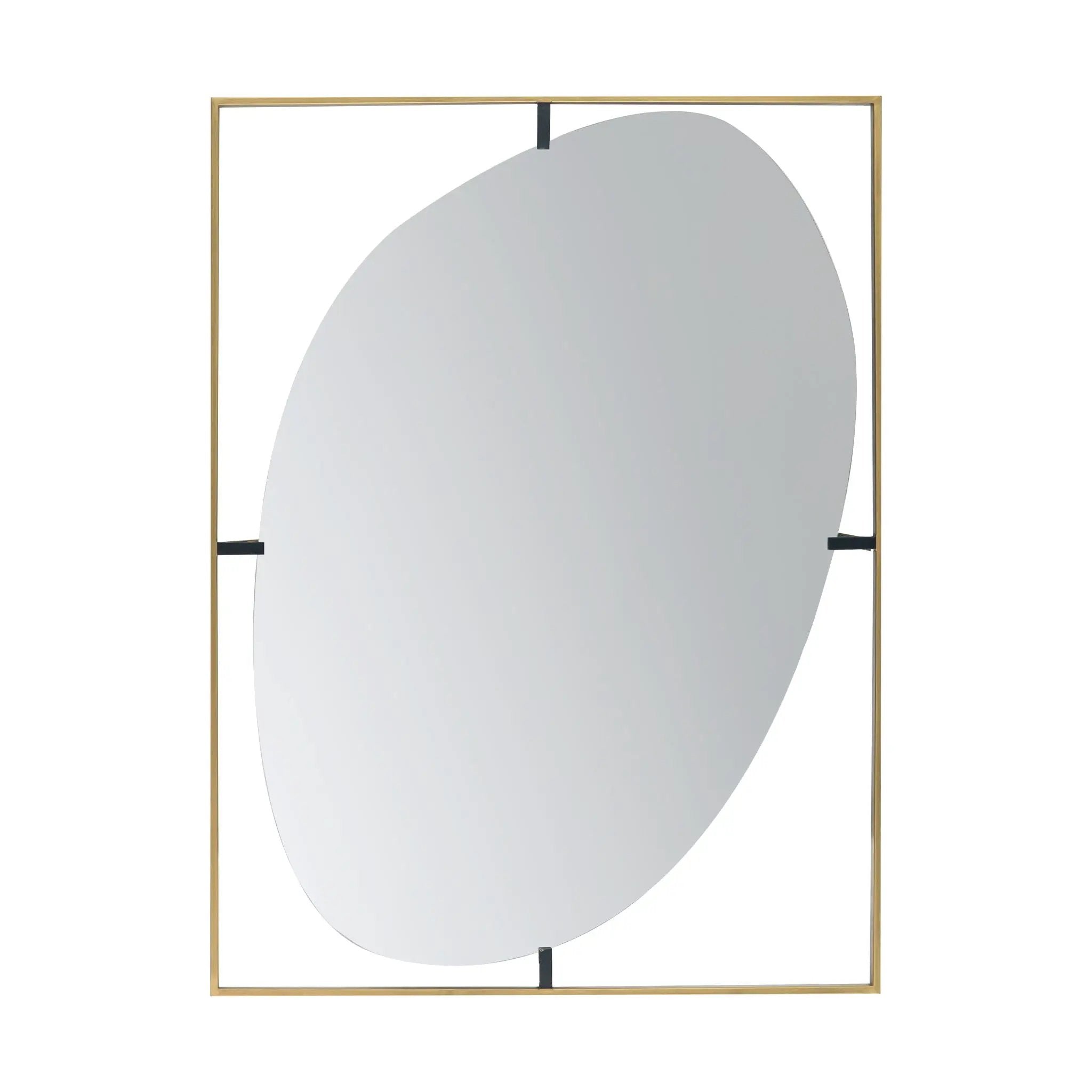 Poppy Mirror With Metal Frame Contemporary Design For Bathroom, Entryway Wall Decor by Unique Piece Furniture