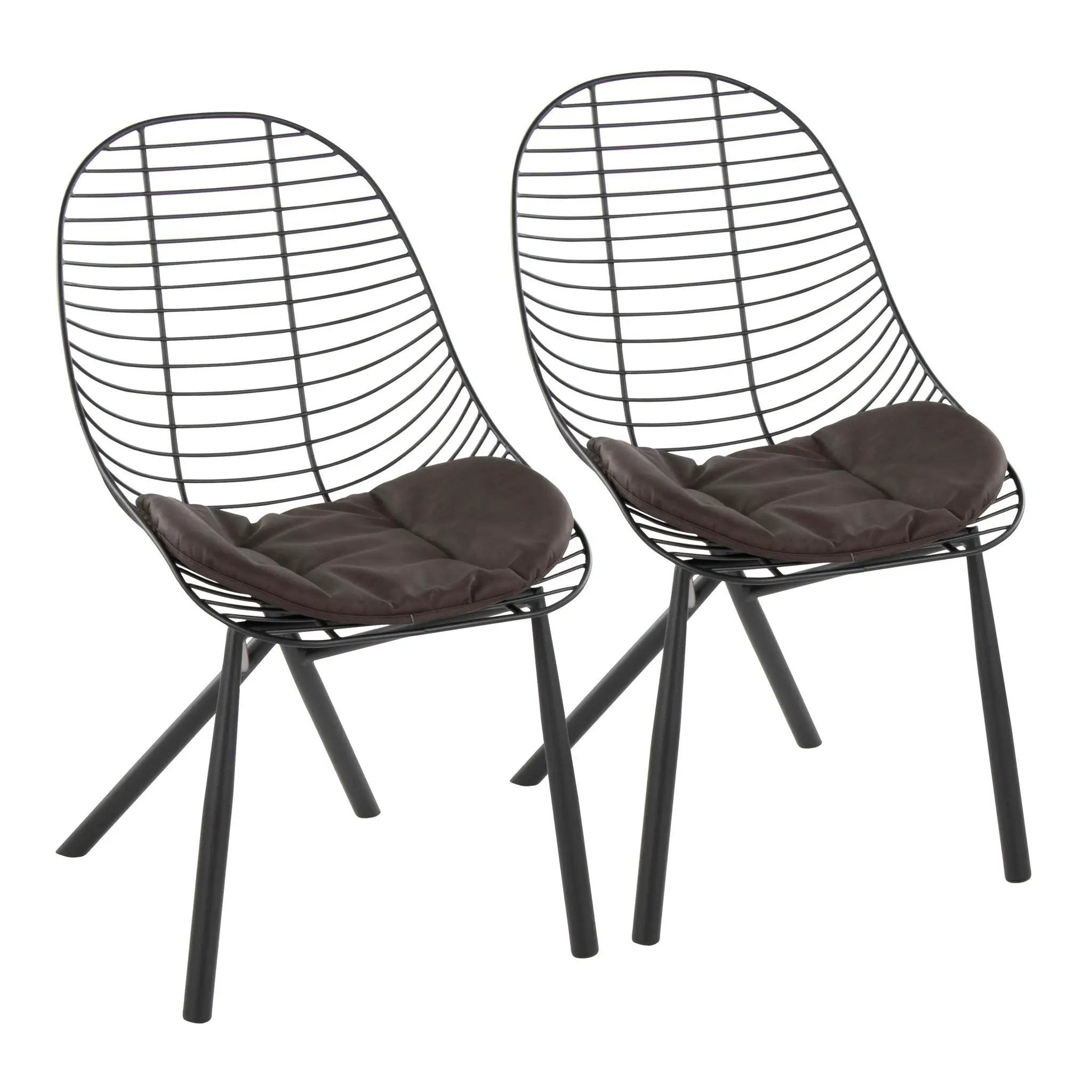 Wired - Contemporary Chair (Set of 2) - Black / Espresso by Unique Piece Furniture