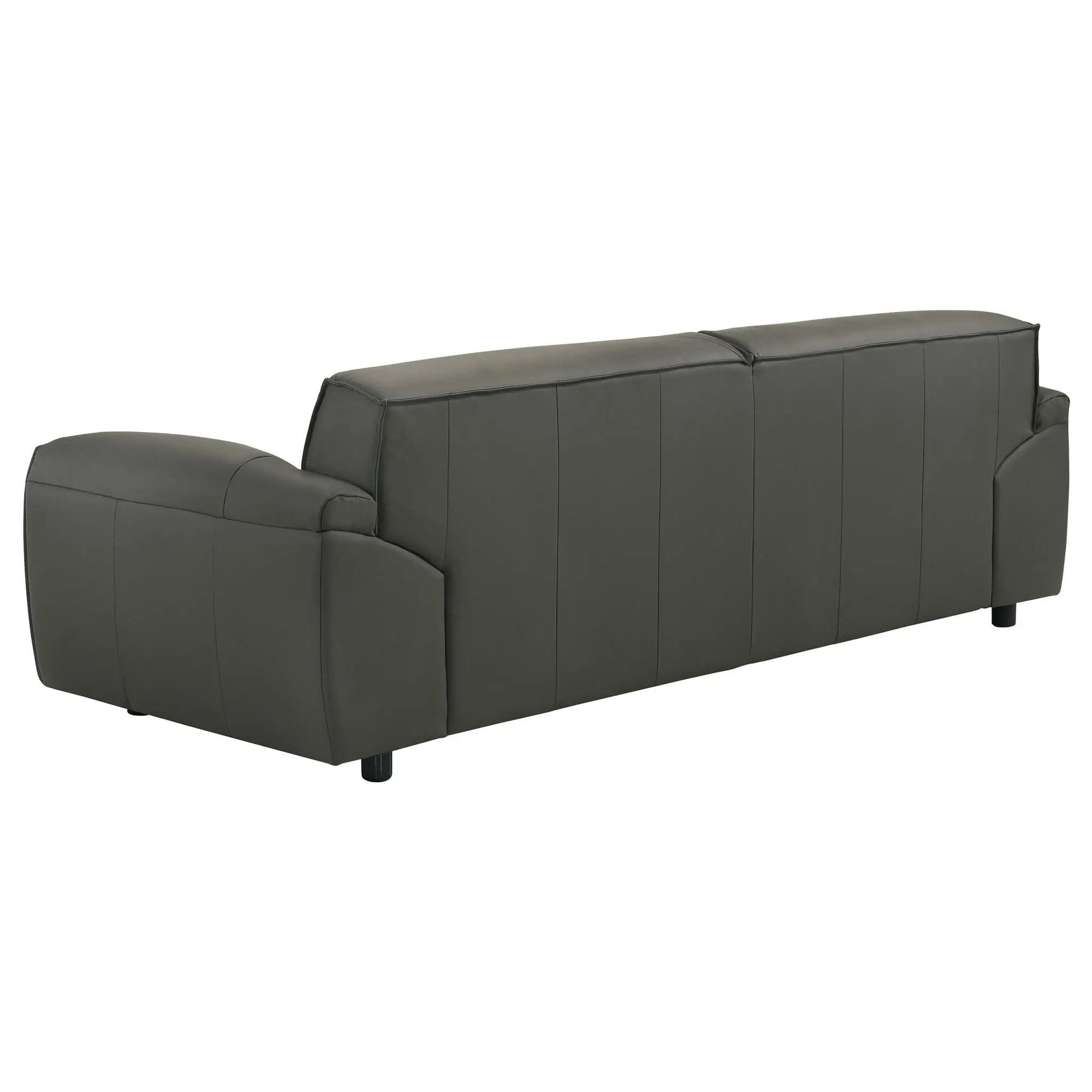 Buxton 2-piece Leather Upholstered Sofa Set Graphite by Unique Piece Furniture