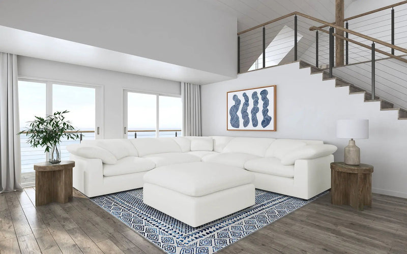Raleigh 6-piece Boucle Upholstered Modular Sectional Ivory by Unique Piece Furniture