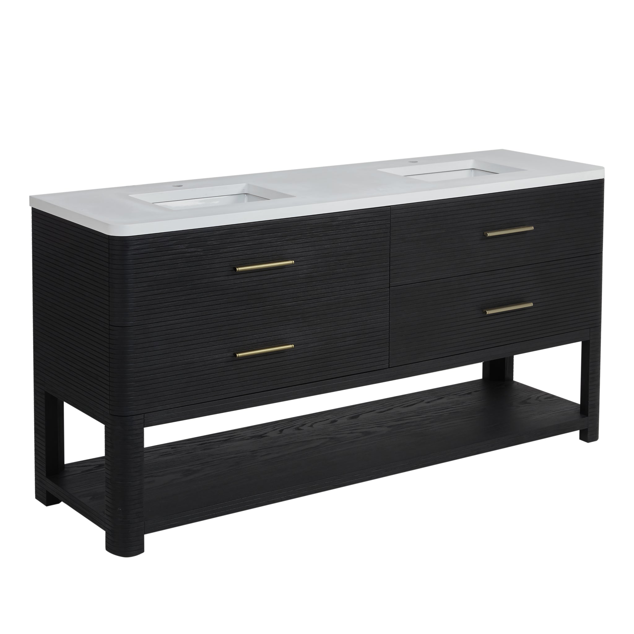 James Martin Lucian 72" Double Bathroom Vanity, Carbon Oak, view 30