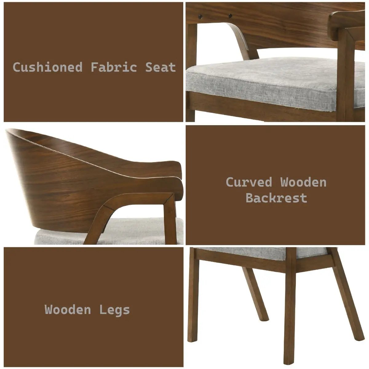 Hoyte - Arm Chair (Set of 2) - Walnut by Unique Piece Furniture