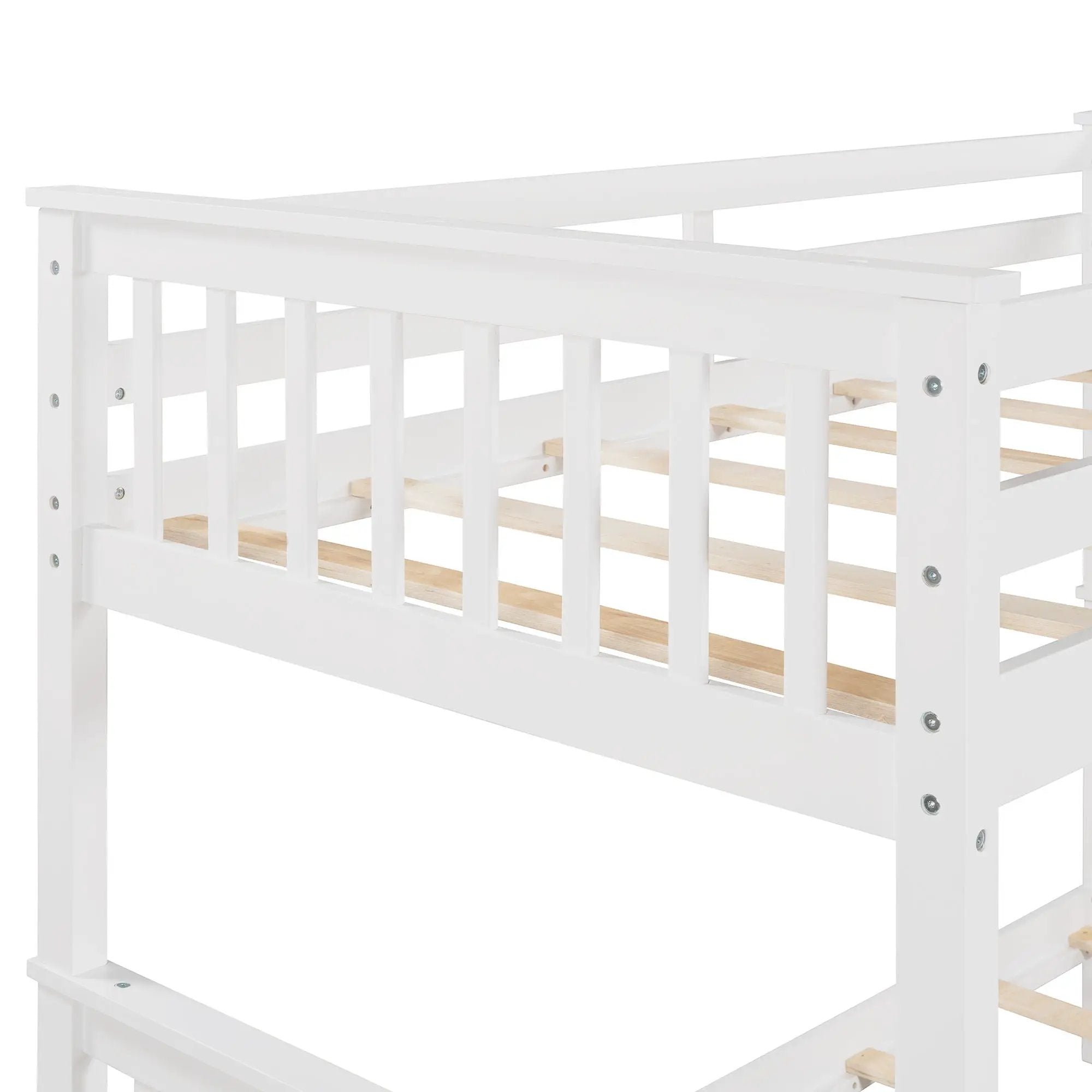 Bunk Bed With Ladders And 2 Storage Drawers