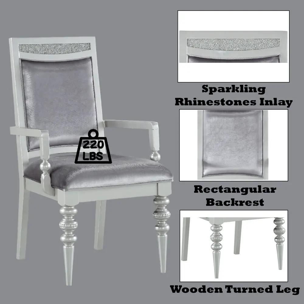 Maverick - Arm Chair (Set of 2) - Fabric & Platinum by Unique Piece Furniture