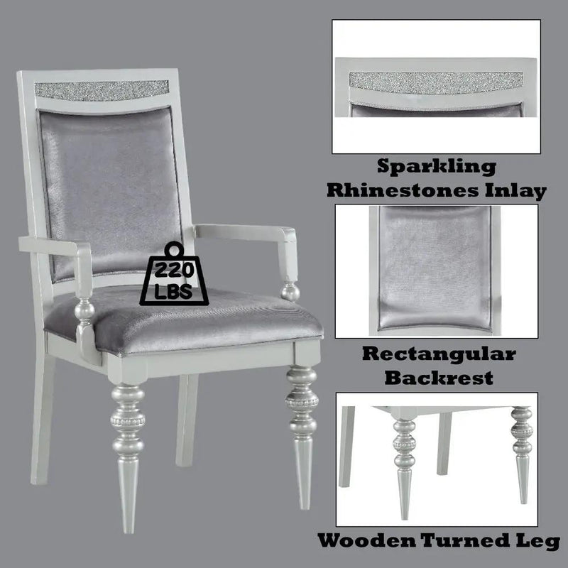 Maverick - Arm Chair (Set of 2) - Fabric & Platinum by Unique Piece Furniture