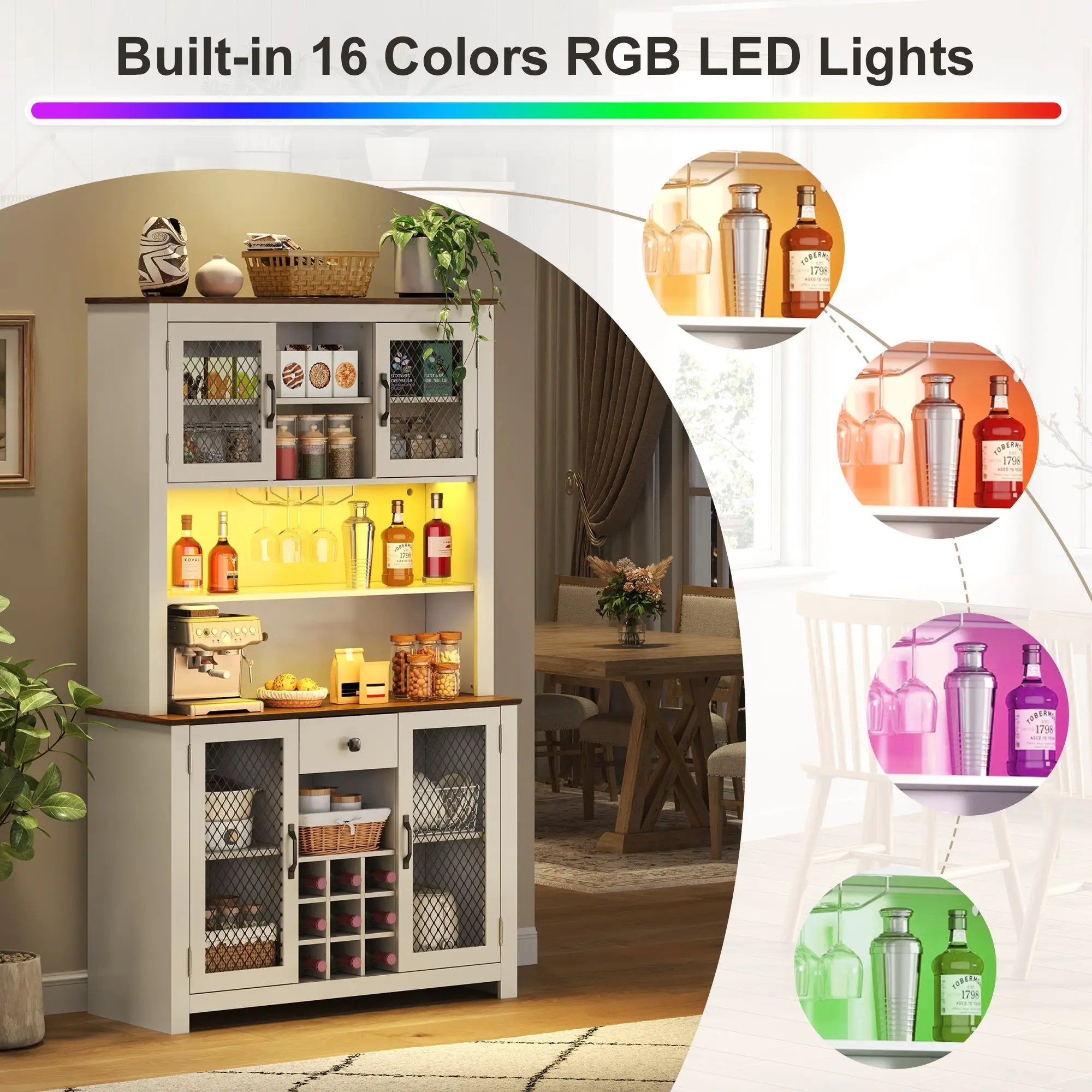 70.9" Kitchen Pantry Storage Cabinet by HouseOfZazla
