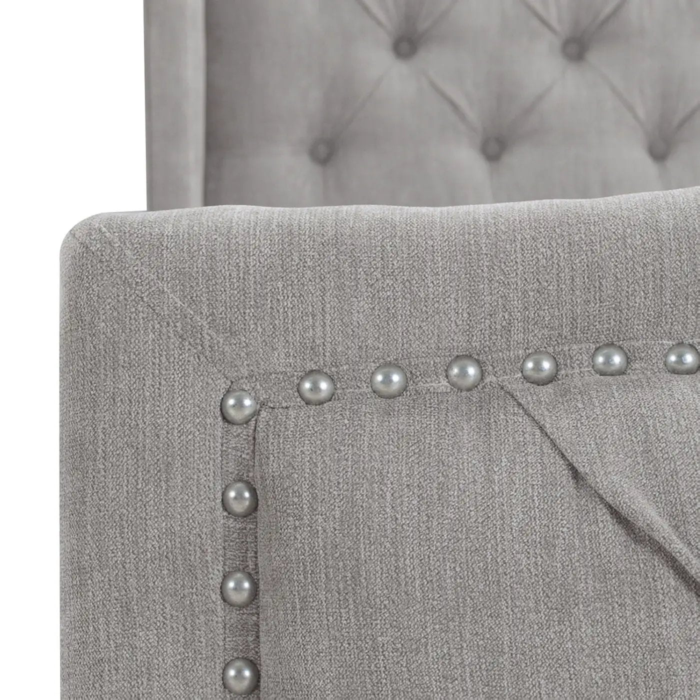 Marcella - Upholstered Shelter Headboard Bed Set by HouseOfZazla