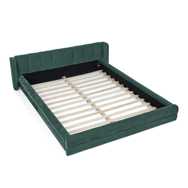 Modern Upholstered Bed Frame With Thick Fabric And Headboard by Unique Piece Furniture