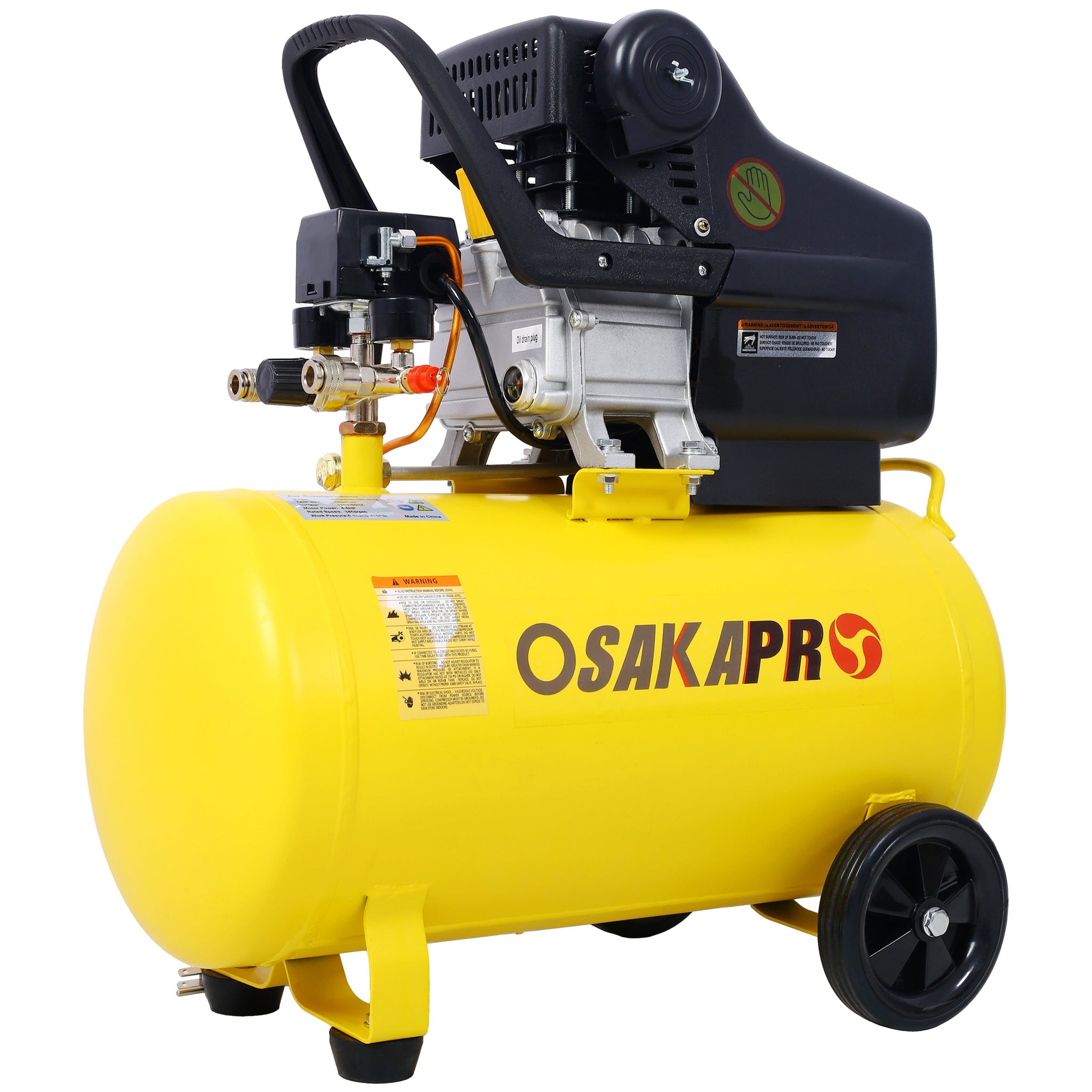 4.5HP Portable 13-Gallon Oil-Lubricated Air Compressor Tank by HouseOfZazla