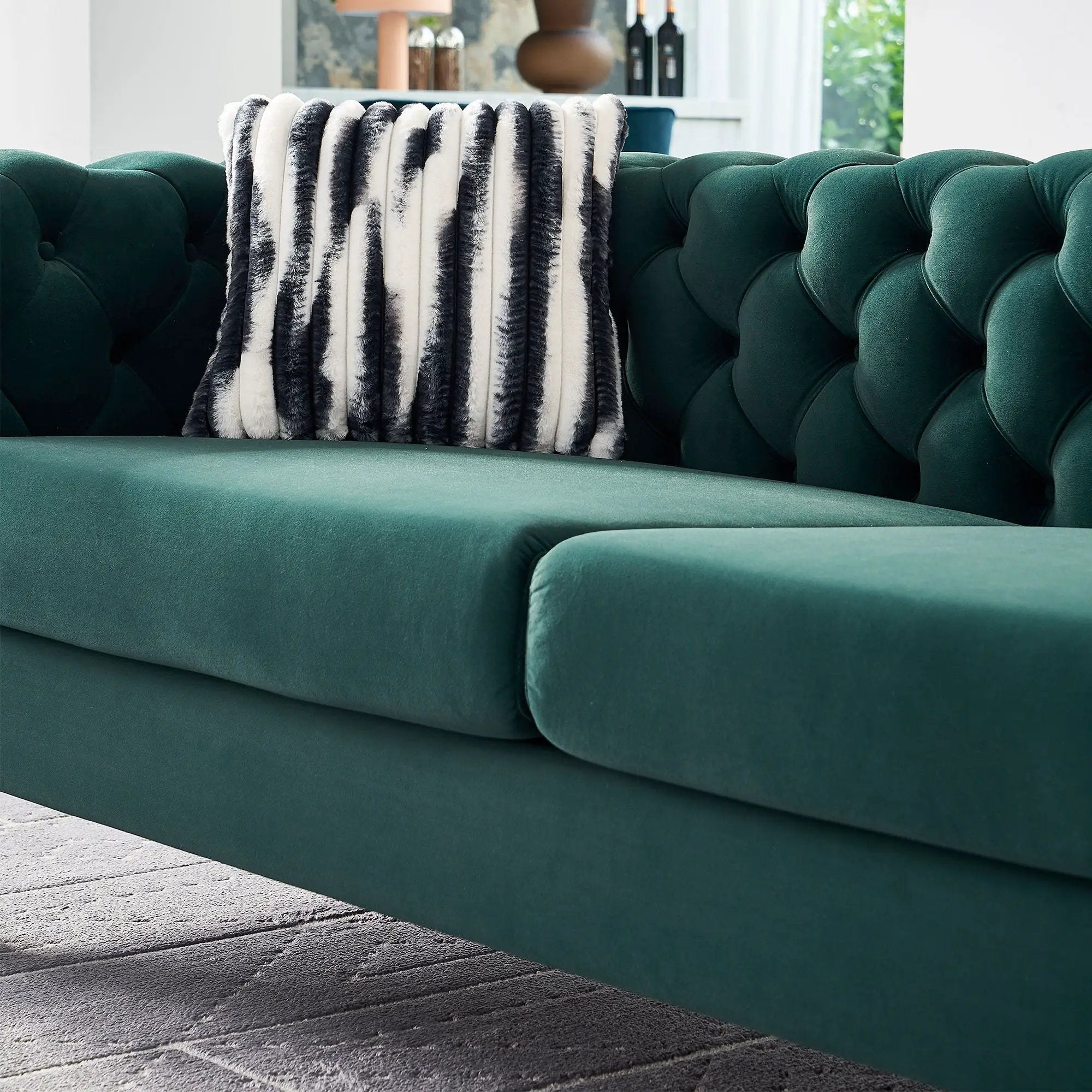 Chesterfield - Modern Tufted Living Room Sofa, 84.25''W Couch by HouseOfZazla