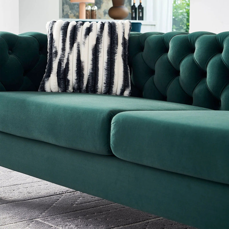 Chesterfield - Modern Tufted Living Room Sofa, 84.25''W Couch by HouseOfZazla
