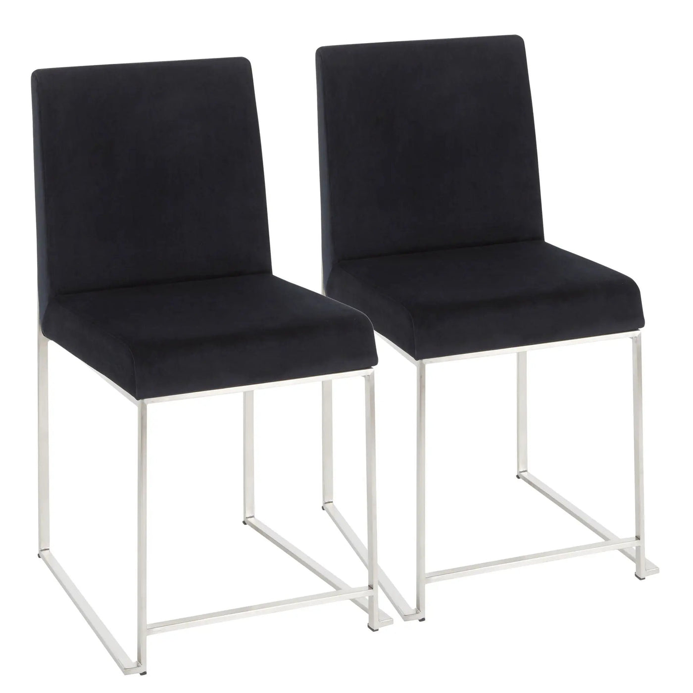 Fuji - Contemporary Modern Elegance High Back Dining Chair (Set of 2) by HouseOfZazla