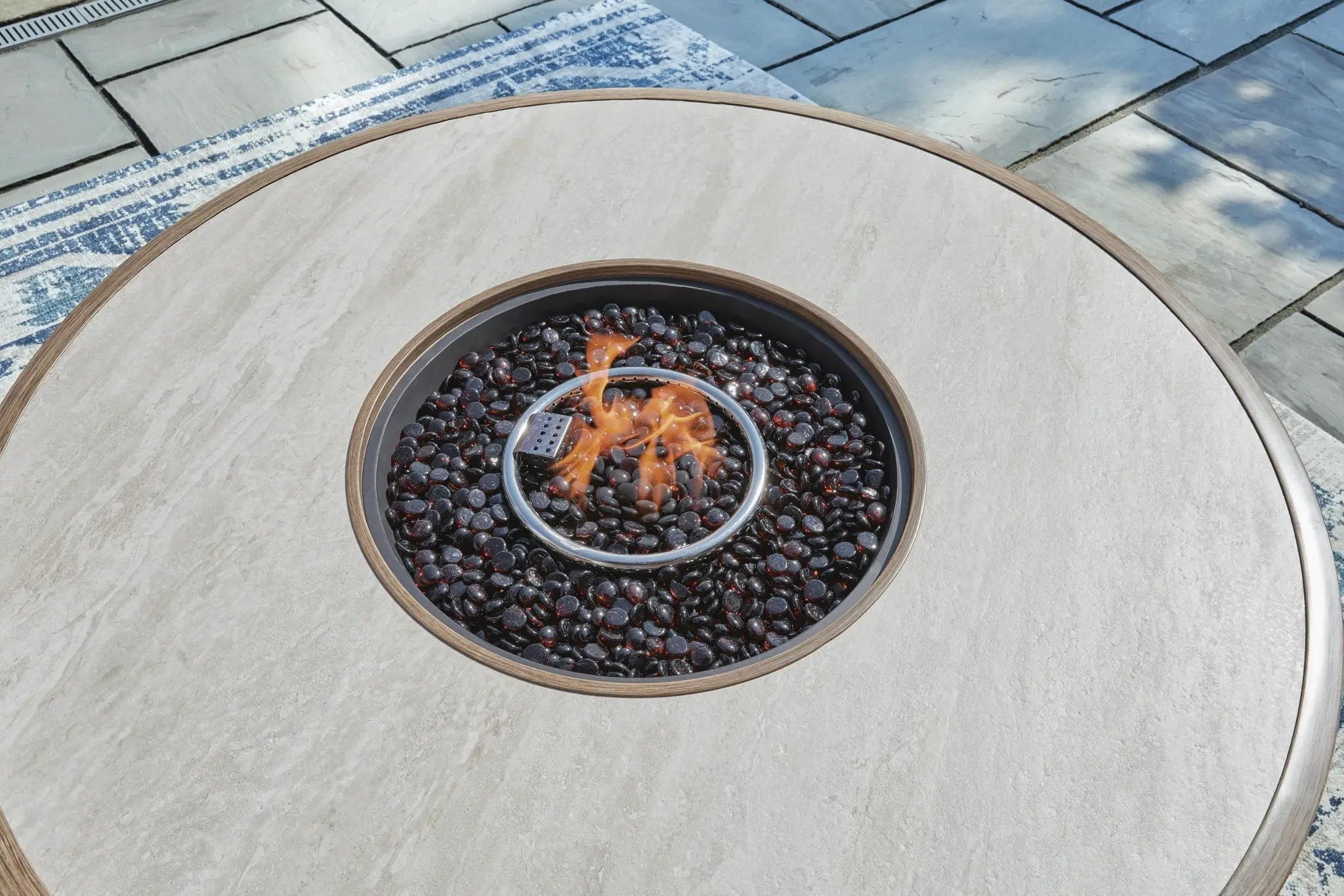 Rainier Ranch - Round Fire Pit Table - Beige by Unique Piece Furniture