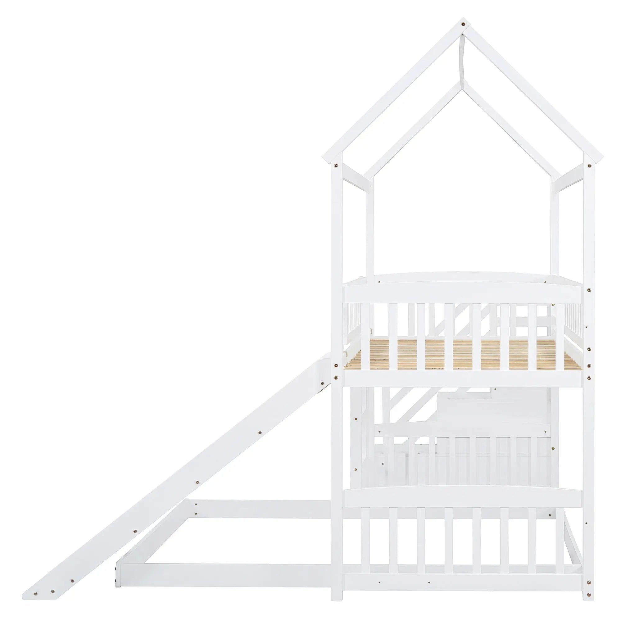 House Bunk Bed With Slide by HouseOfZazla