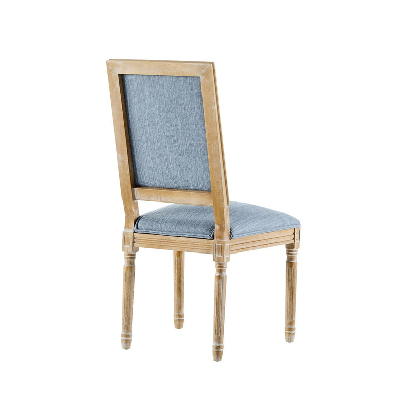 French Country Style Dining Chair With Upholstered Seating And Fluted Legs by HouseOfZazla