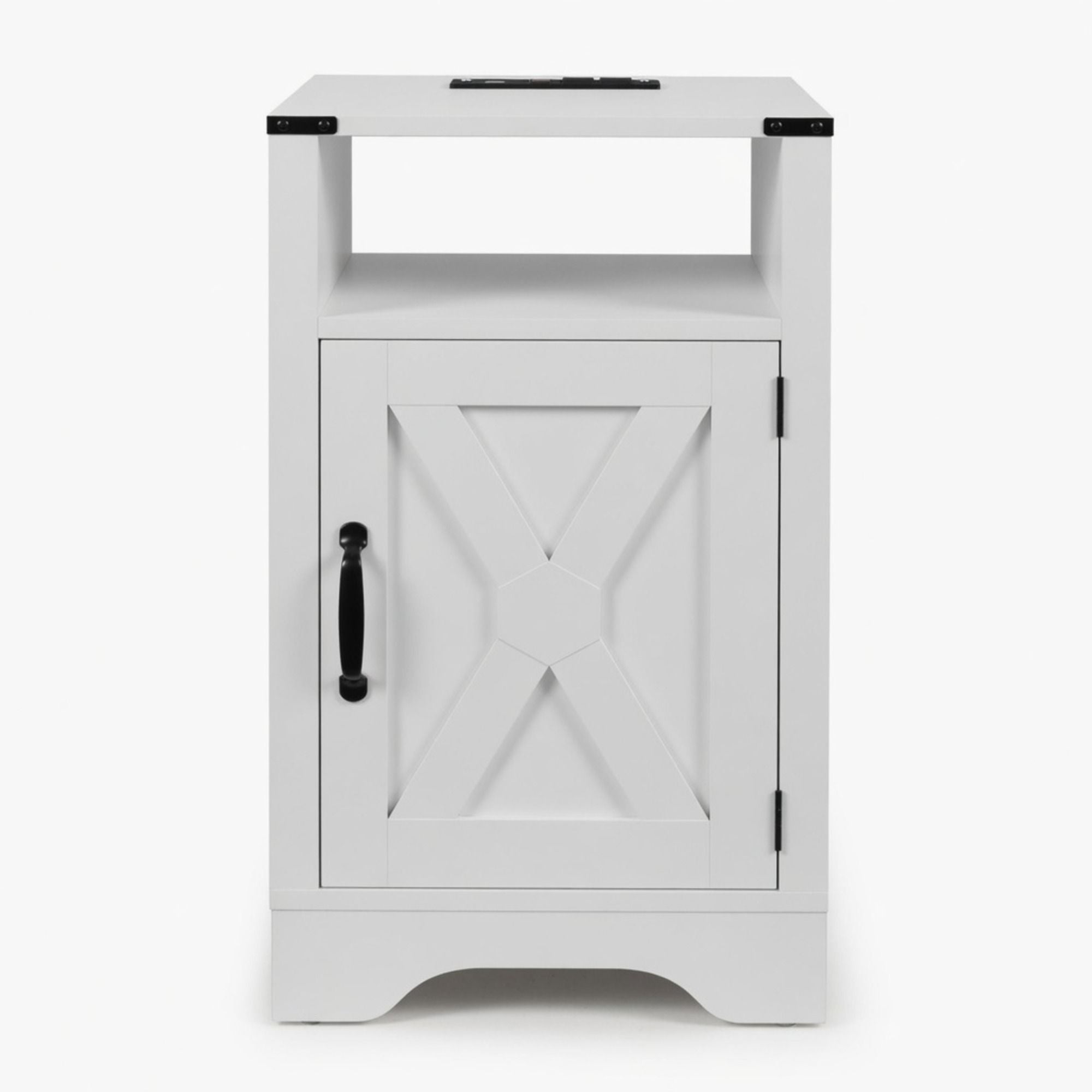 Farmhouse Nightstand, Charging Station & Storage by HouseOfZazla