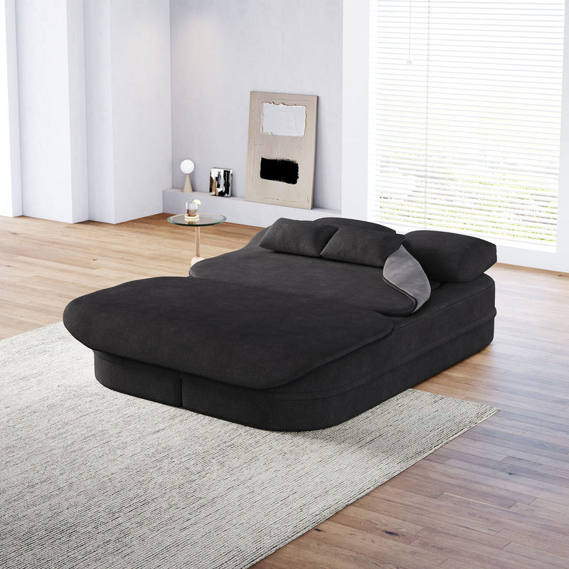 2 In 1 Foldable Sofa Bed With Multi Functional Blanket, Floor Lounge Sofa by HouseOfZazla