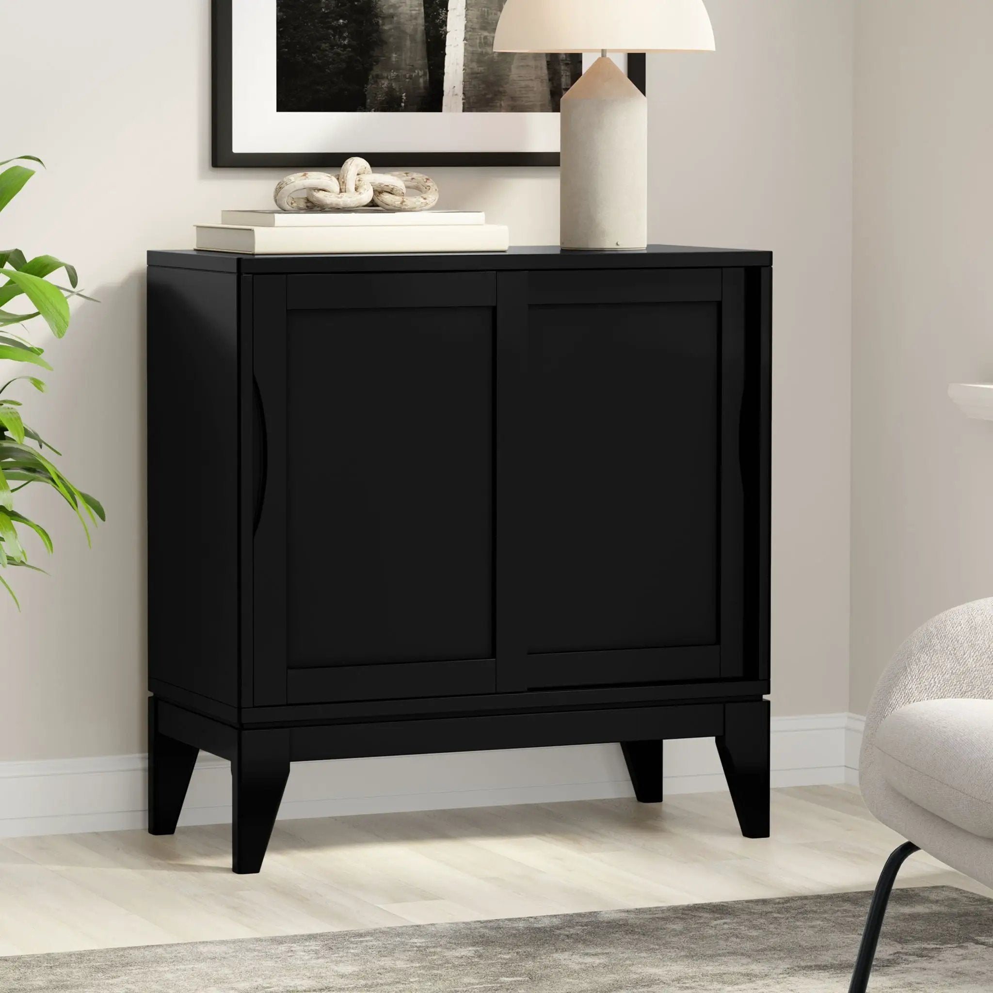 Harper - Low Storage Cabinet - Black by HouseOfZazla