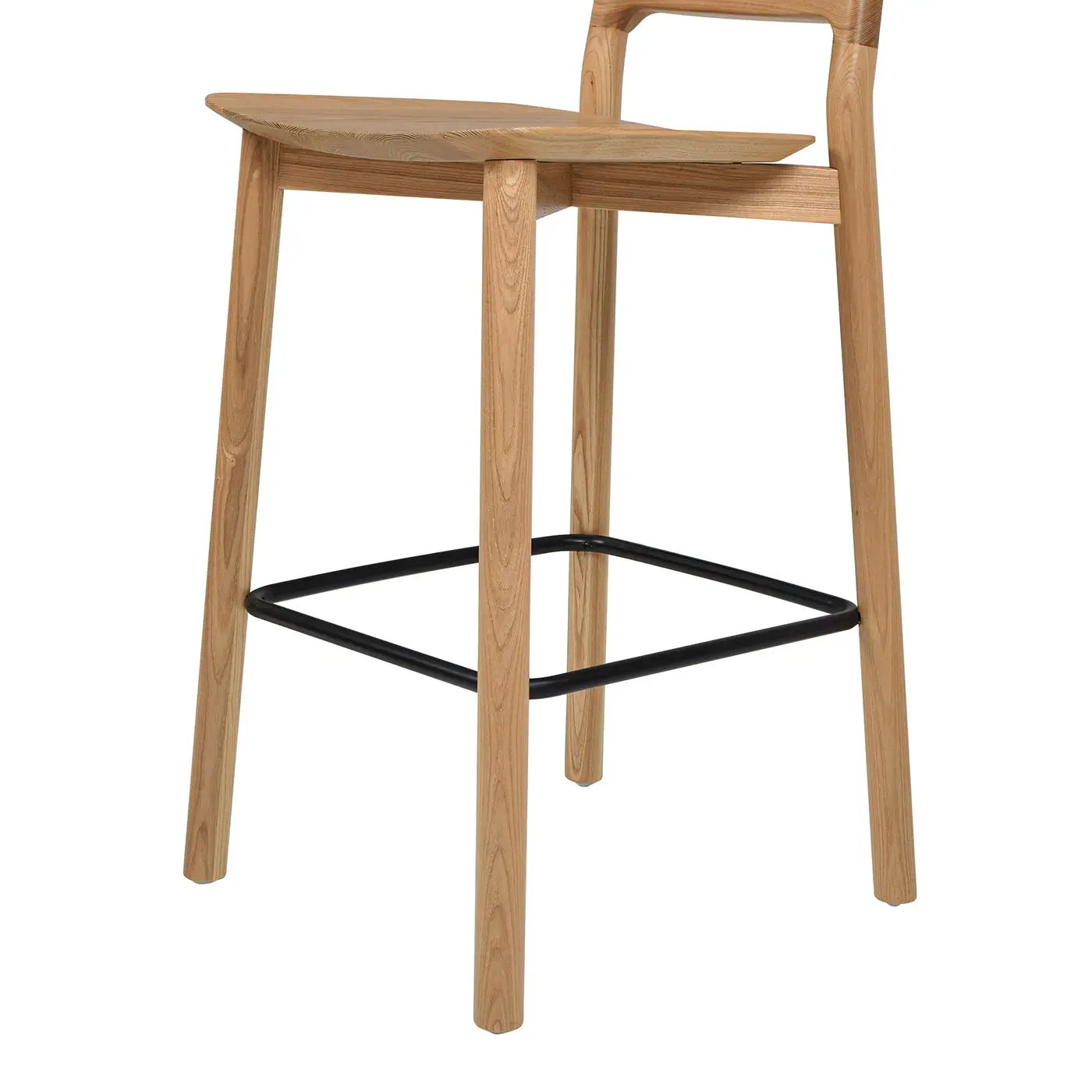 Sven - Modern Minimalist Low Back Counter Stool - Natural Blonde Ash by Unique Piece Furniture