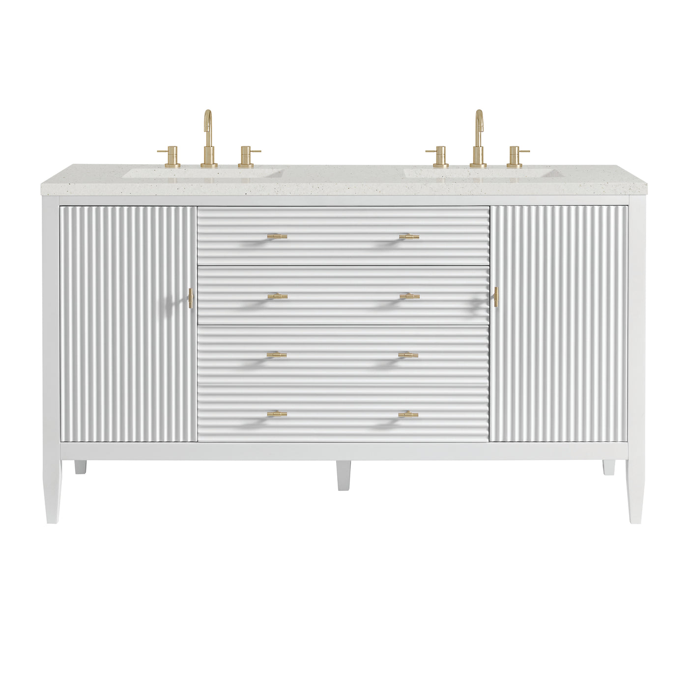 James Martin Myrrin 60" Double Bathroom Vanity, Bright White, view 26