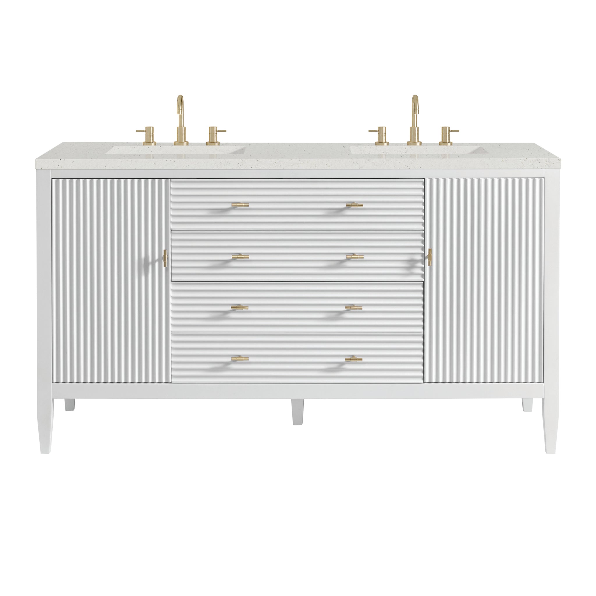 James Martin Myrrin 60" Double Bathroom Vanity, Bright White, view 26
