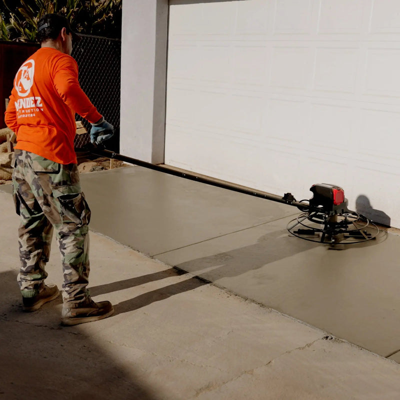 30" Battery-Powered Portable Power Trowel with 18ft Bull Float Handle by Tomahawk Power
