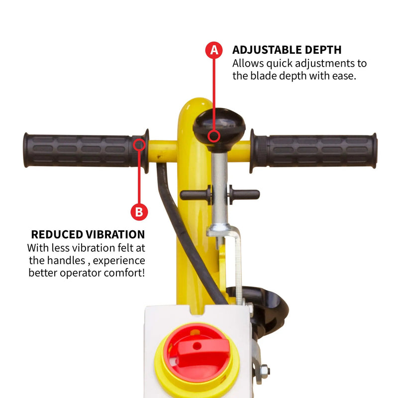 Electric 8” Concrete Scarifier Planer Grinder for Sidewalk Trip Hazard Repair, Traffic Line Removal by Tomahawk Power