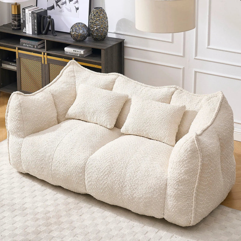Comfortable Dual Beanbag Chair With High Resilience Foam Core For 2 People by Unique Piece Furniture