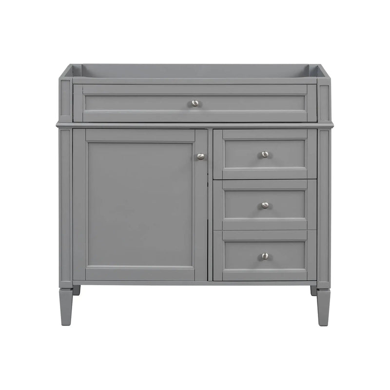 Bathroom Vanity With 2 Drawers And Tip-Out Drawer, Storage Cabinet by HouseOfZazla