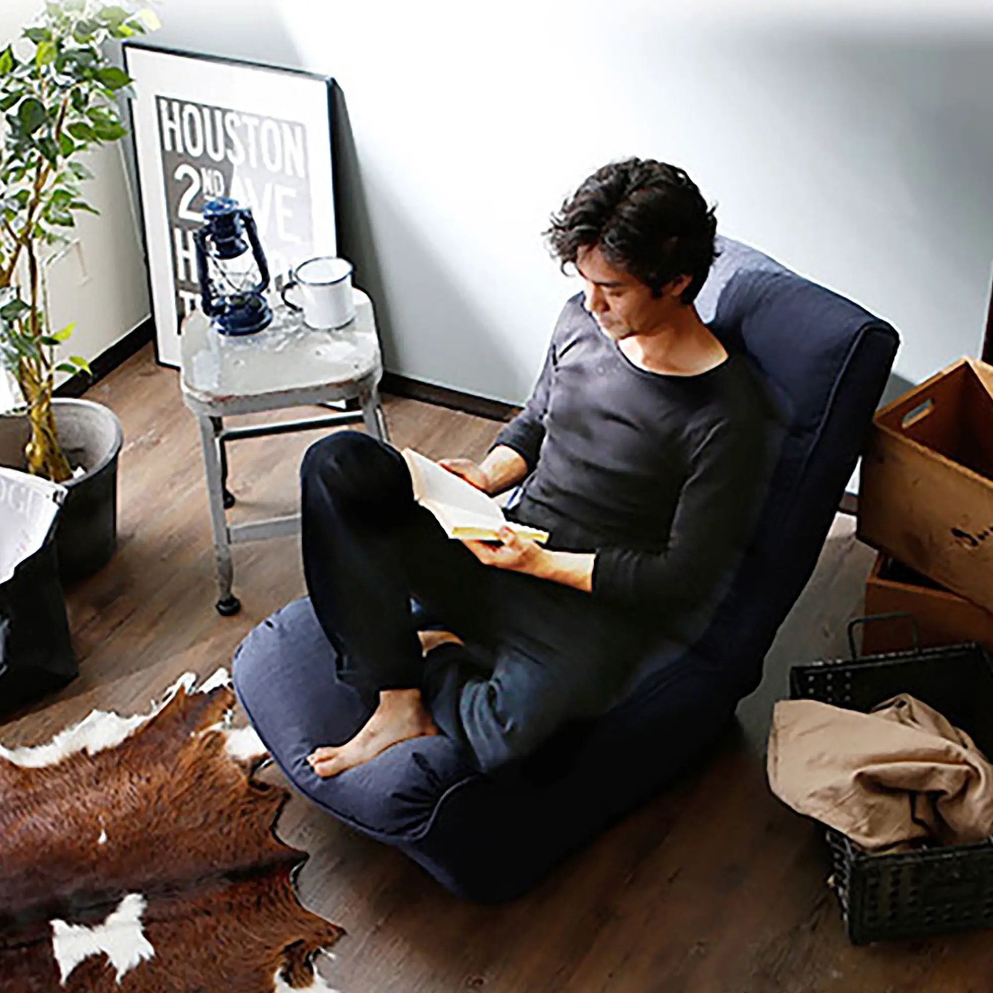 Reclining Japanese Chair Lazy Sofa Tatami Balcony Adjustable Chair by Unique Piece Furniture