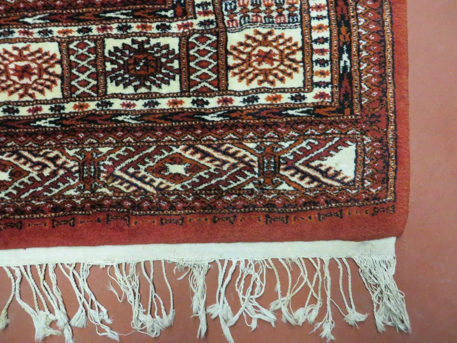 7' X 9' Vintage Handmade Bokhara Turkoman Pakistan Wool Rug Carpet Nice by Jewel Rugs