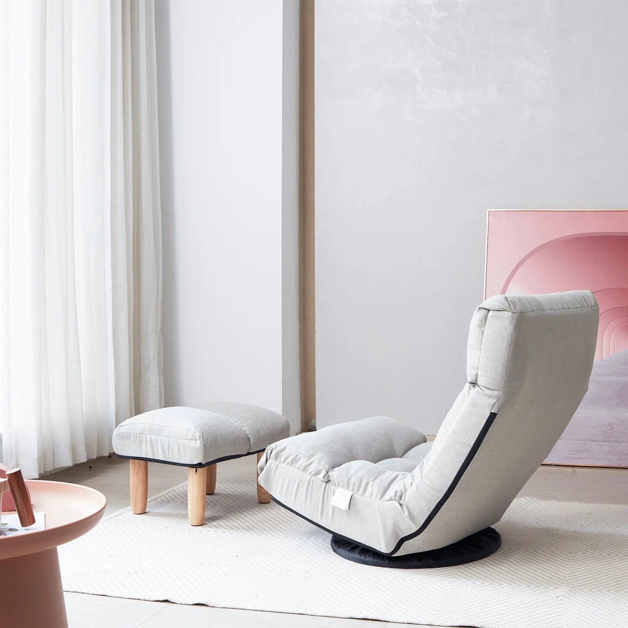 Adjustable Japanese Reclining Floor Chair Sofa With Metal Frame For Living Room by HouseOfZazla