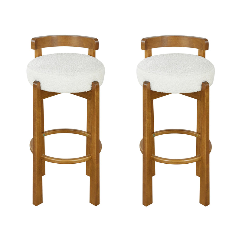 Elise Indoor Wooden Low Back Barstool by HouseOfZazla