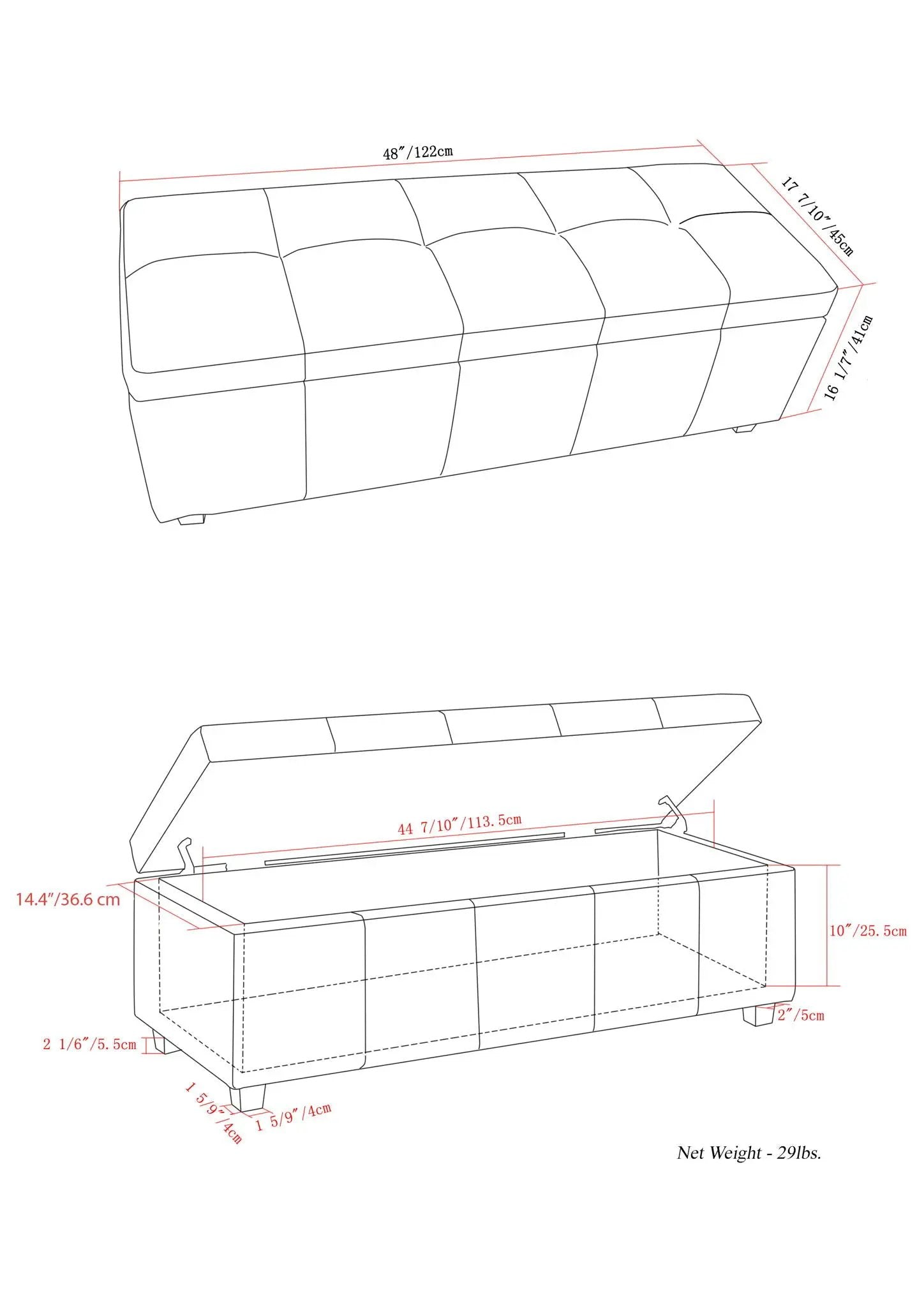 Castleford - Contemporary Storage Ottoman by HouseOfZazla