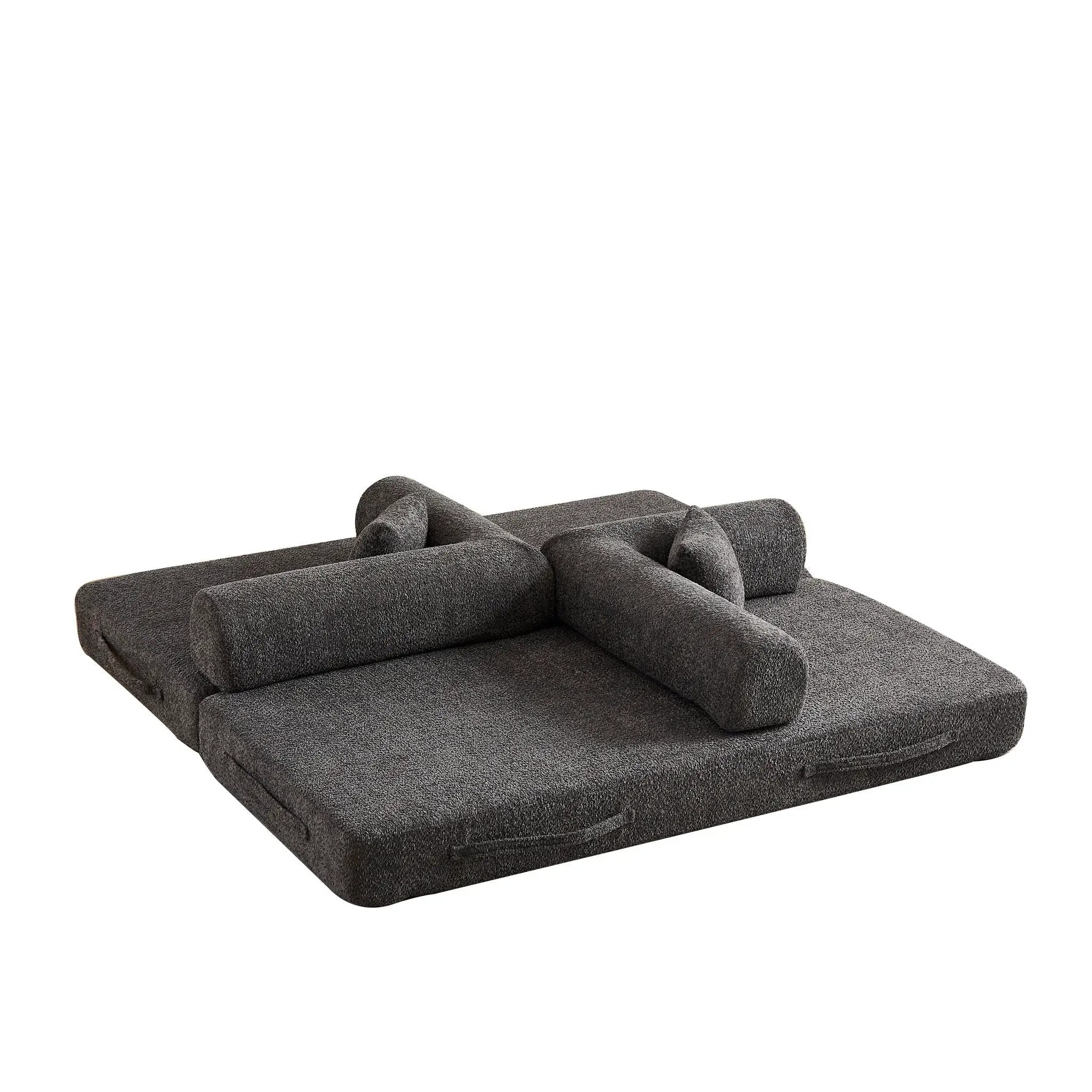 Convertible Sleeper Sofa Bed With Cylindrical Pillow by HouseOfZazla