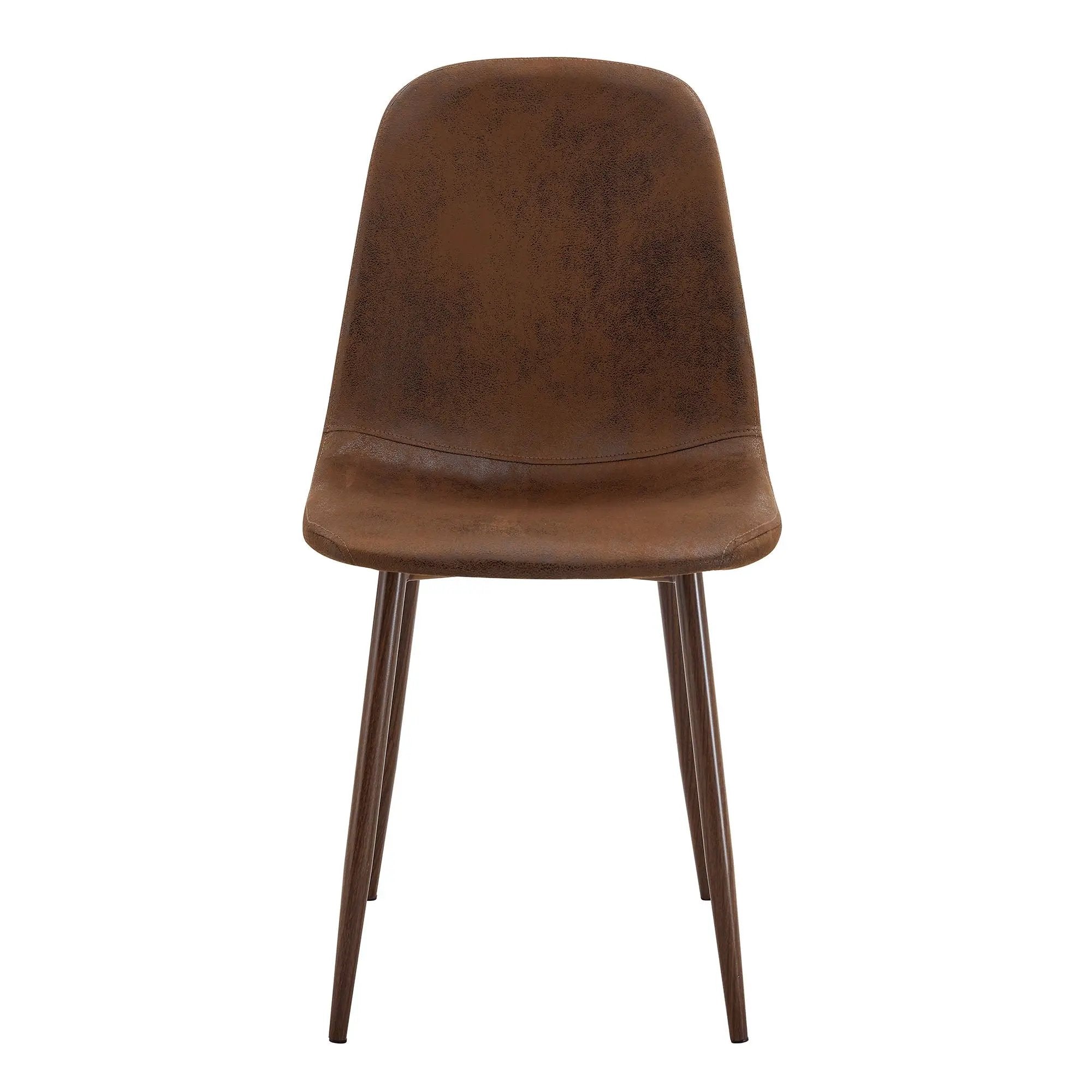 (Set of 4) Backrest AndTransfer Legs Chairs Adding A Touch Of Elegance To Minimalist And Scandinavian Style Homes - Walnut by HouseOfZazla