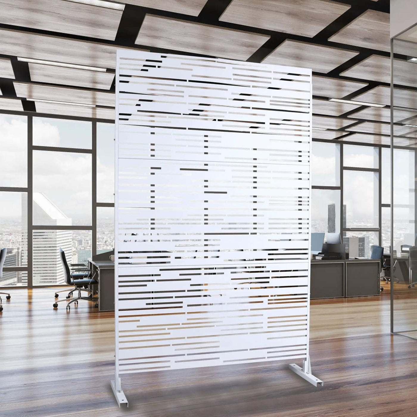 Outdoor & Indoor Freestanding Metal Privacy Screen by HouseOfZazla