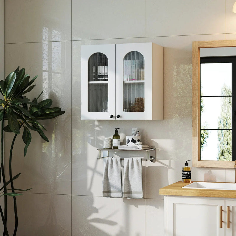Wall Cabinet with Arched Glass Door and Adjustable Shelves by HouseOfZazla