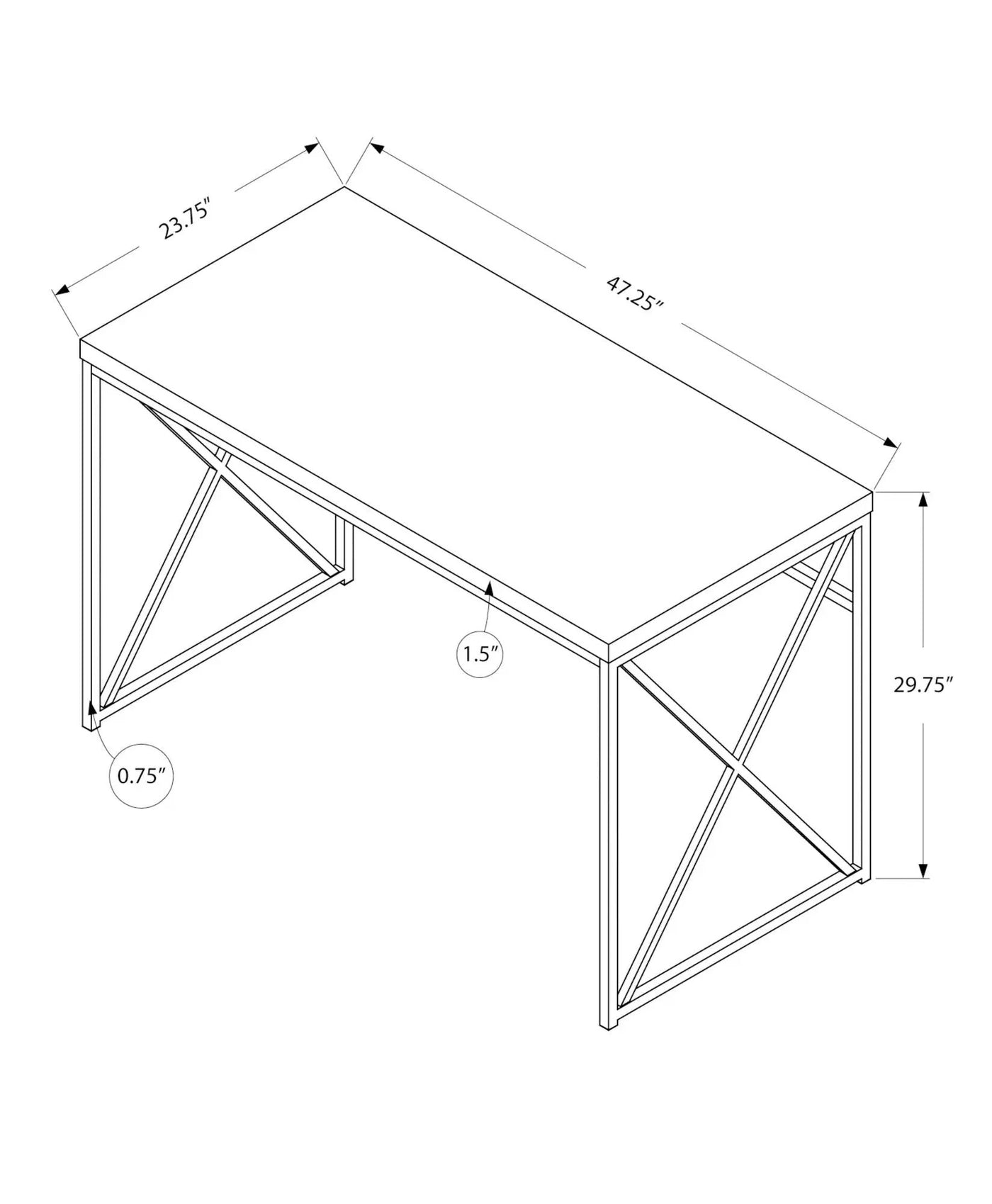 Computer Desk For Home Office, Laptop by Unique Piece Furniture