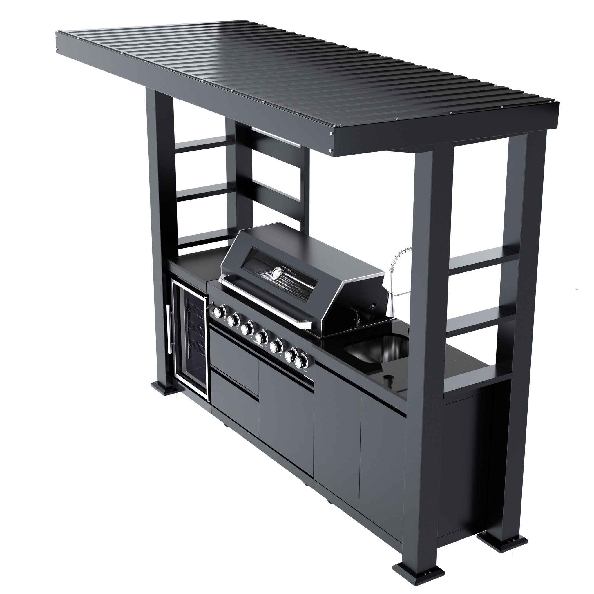 108-Inch 6-Burner Deluxe Outdoor Kitchen Grill by HouseOfZazla