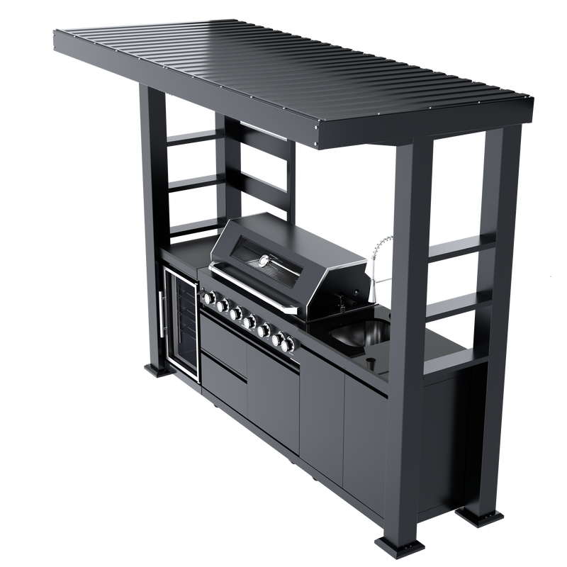 108-Inch 6-Burner Deluxe Outdoor Kitchen Grill by HouseOfZazla