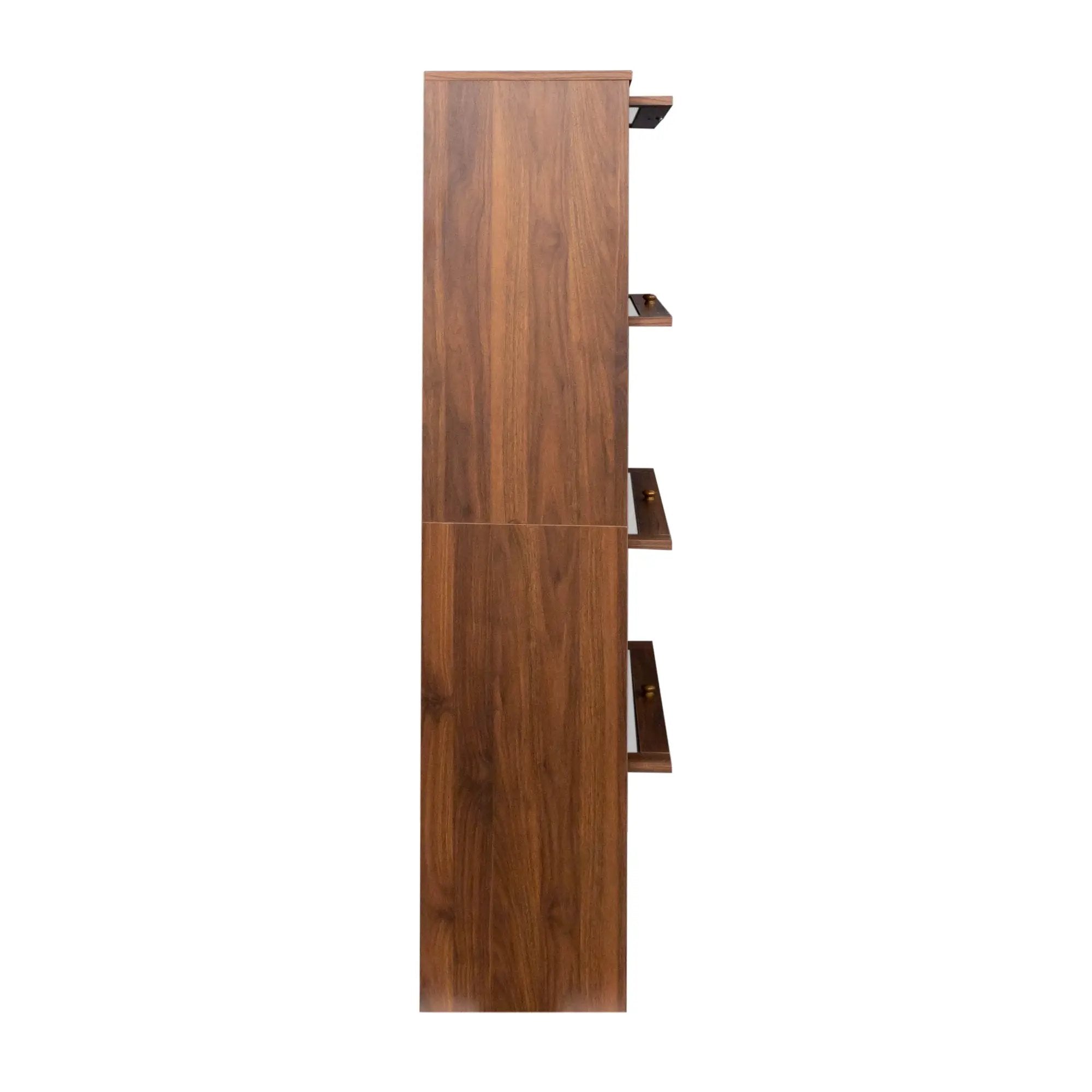 Bookcase Contemporary Closed Back Glass Doors Office Storage Cabinet by HouseOfZazla
