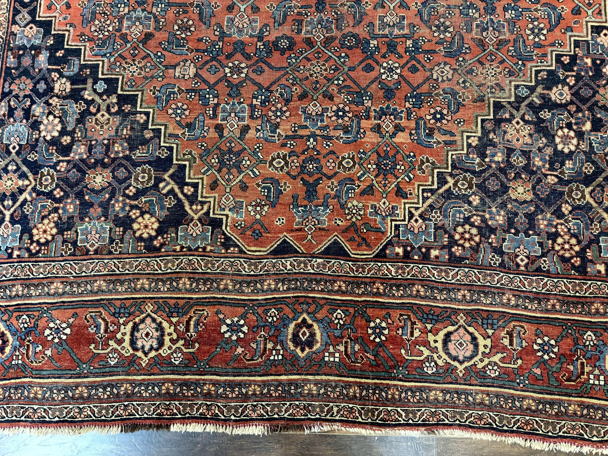 Antique Persian Bidjar Rug 8x12, Rare Persian Carpet by Jewel Rugs