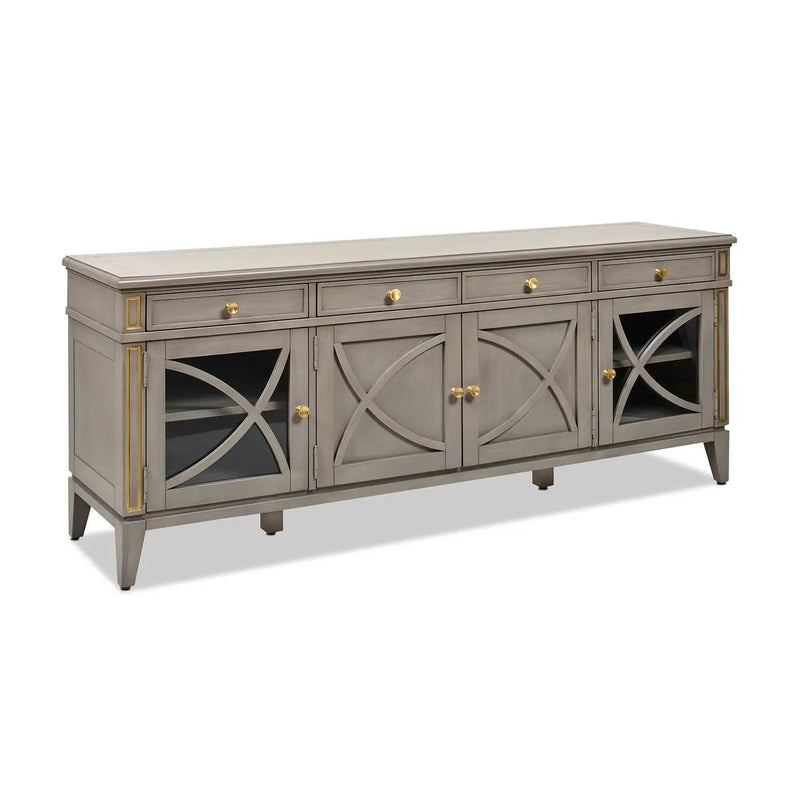 Dauphin - TV Stand Storage Display Console Table - Gray Cashmere by HouseOfZazla