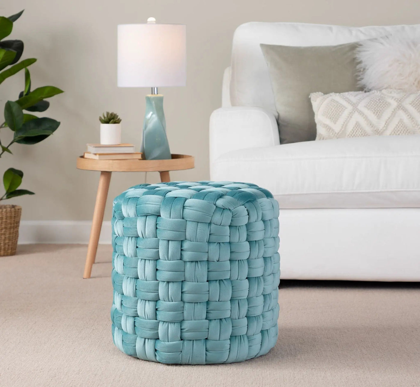 Braided - Versatile Round Ottoman by HouseOfZazla