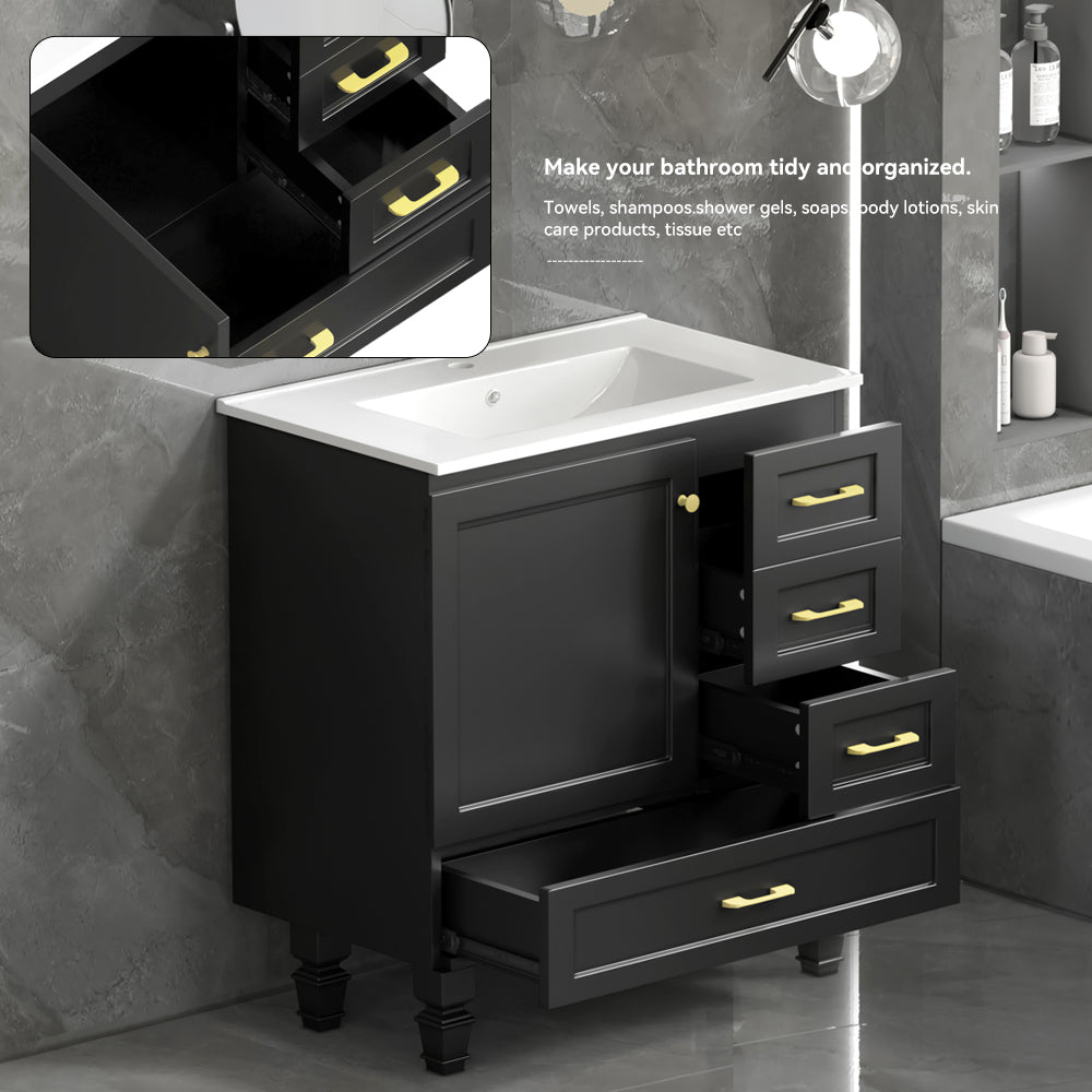 30" Black Bathroom Vanity by HouseOfZazla