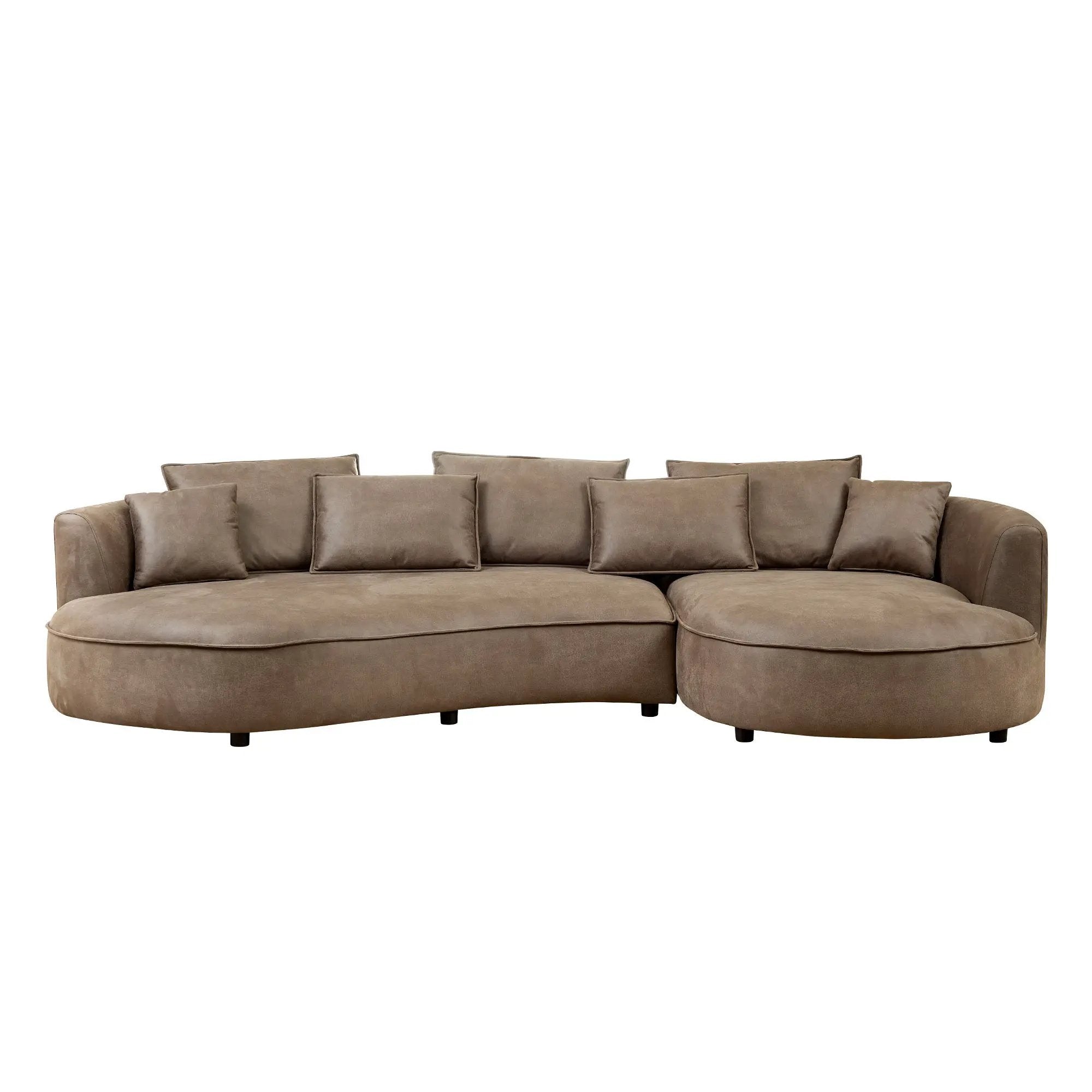 128.74 Inch Modern Sectional Curved Sofa Couch by HouseOfZazla
